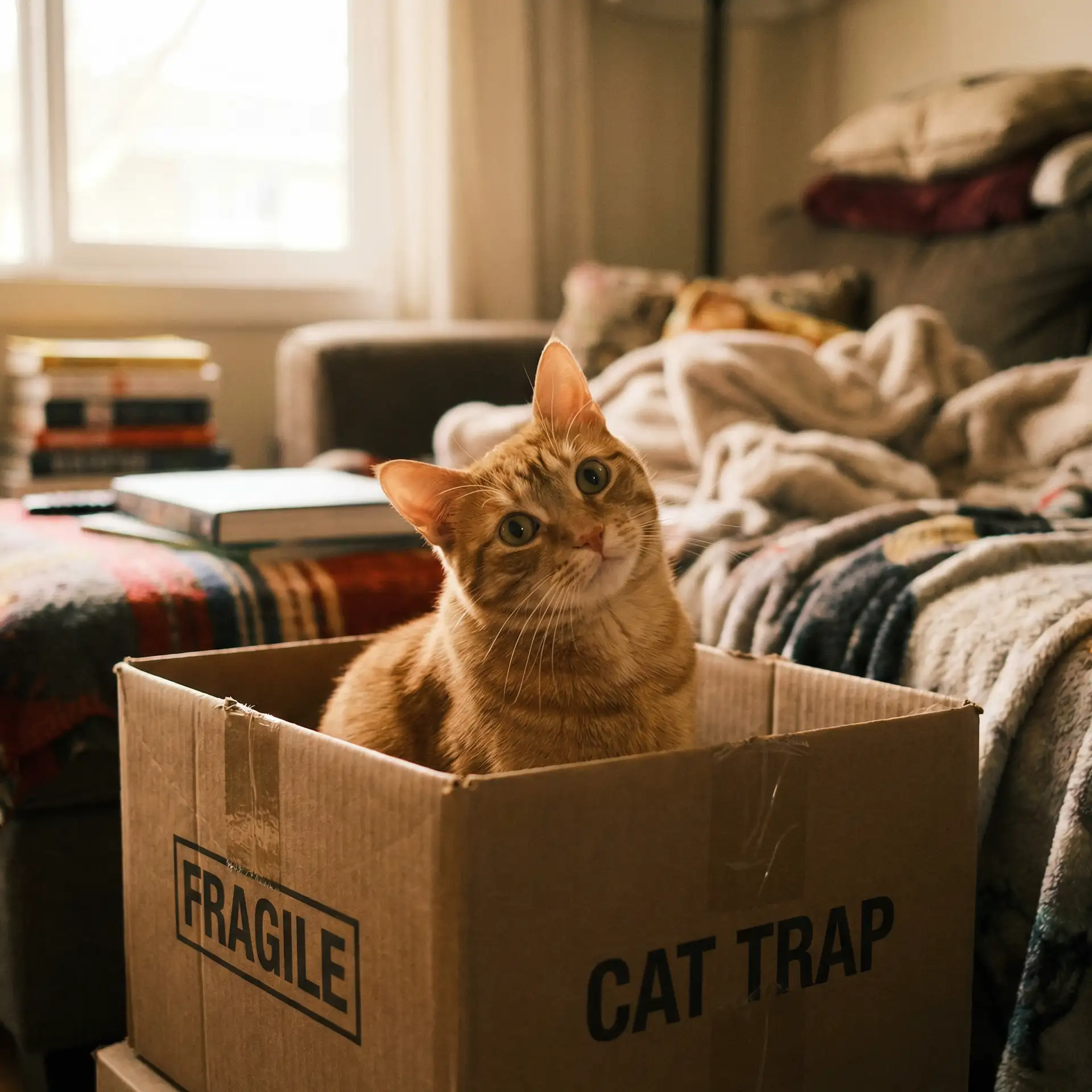 橘猫躲在纸箱里 - 国产在线播放