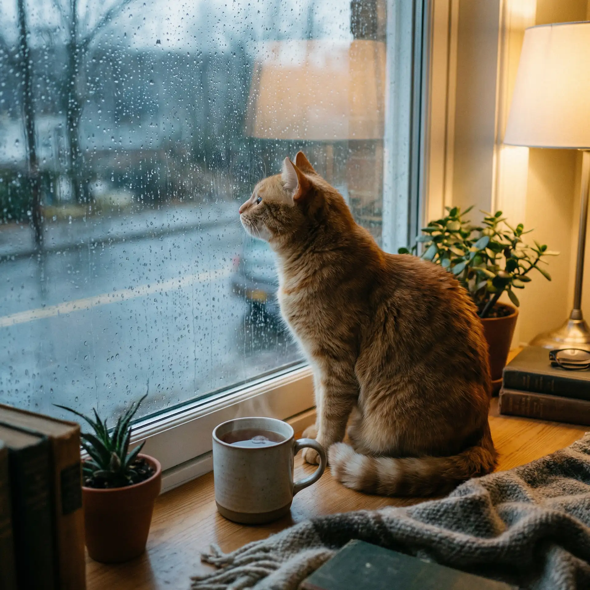 猫咪望着窗外的雨 - 国产在线播放